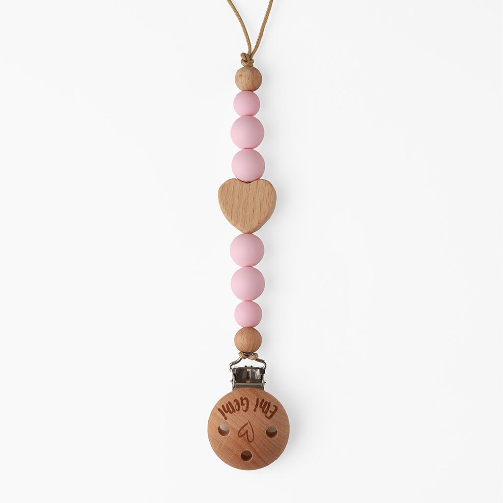 Lantisor pentru suzeta cu element inima